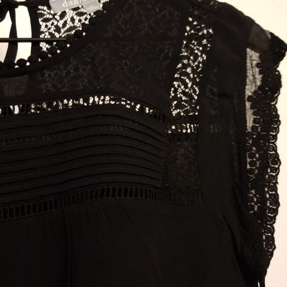 Daniel Rainn sleeveless lace-detailed top - black - Picture 7 of 7